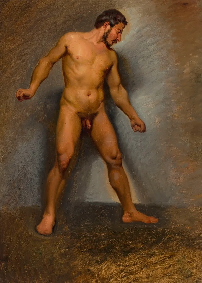 Standing Nude Man 2 Wall Art by Chojnacki Romuald - High-Resolution Digital Print