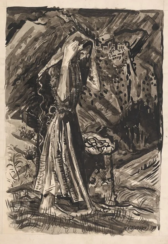 Standing Woman With A Bag Of Potatoes 2