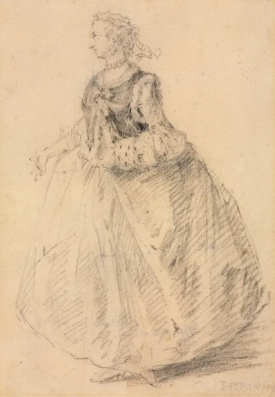 Standing Woman With An Ermine Muff