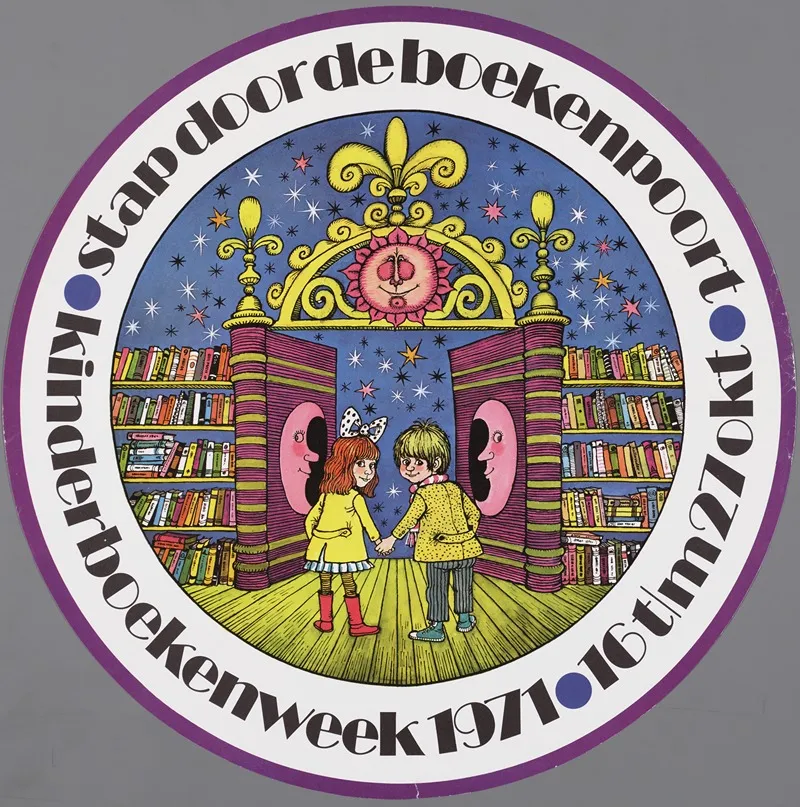 Stap Door De Boekenpoort Kinderboekenweek 1971 16 27 Okt Wall Art by CPNB - High-Resolution Digital Print