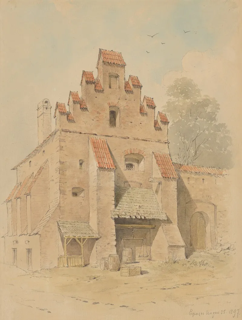 Stara Trznica V Presove Wall Art by Viktor Myskovszky - High-Resolution Digital Print