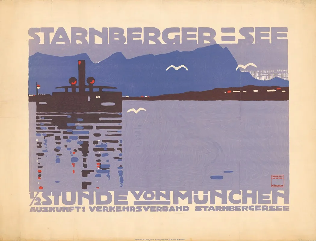 Starnberger See 4 Wall Art by Ludwig Hohlwein - High-Resolution Digital Print