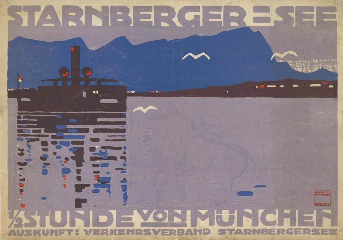 Starnberger See 5 Wall Art by Ludwig Hohlwein - High-Resolution Digital Print
