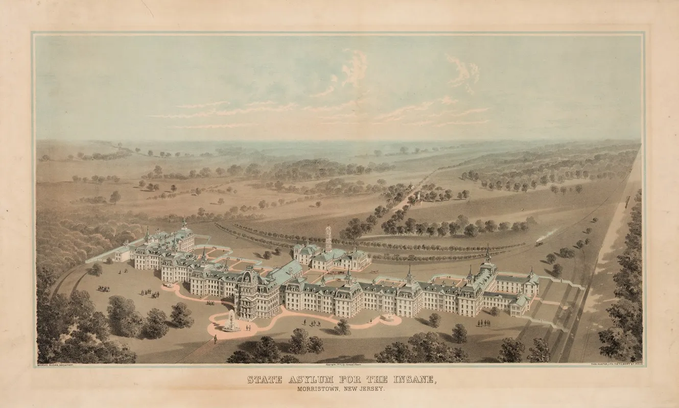 State Asylum For The Insane Morristown New Jersey Wall Art by Thomas Hunter - High-Resolution Digital Print