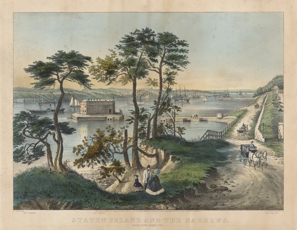 Staten Island And The Narrows From Fort Hamilton