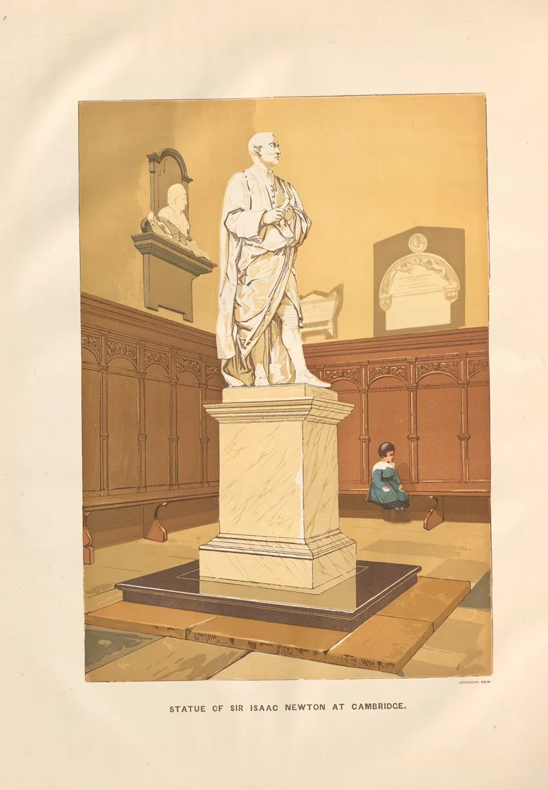Statue Of Sir Isaac Newton At Cambridge Wall Art by Charles Knight - High-Resolution Digital Print