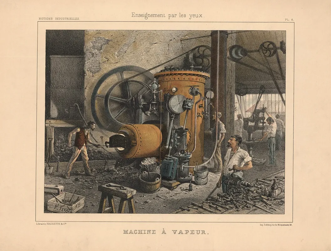 Steam Engine Wall Art by S. Ferat - High-Resolution Digital Print