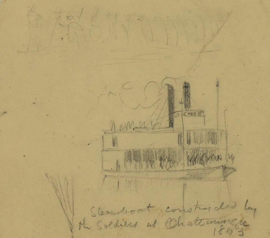 Steamboat Constructed By The Soldiers At Chattanooga 1863