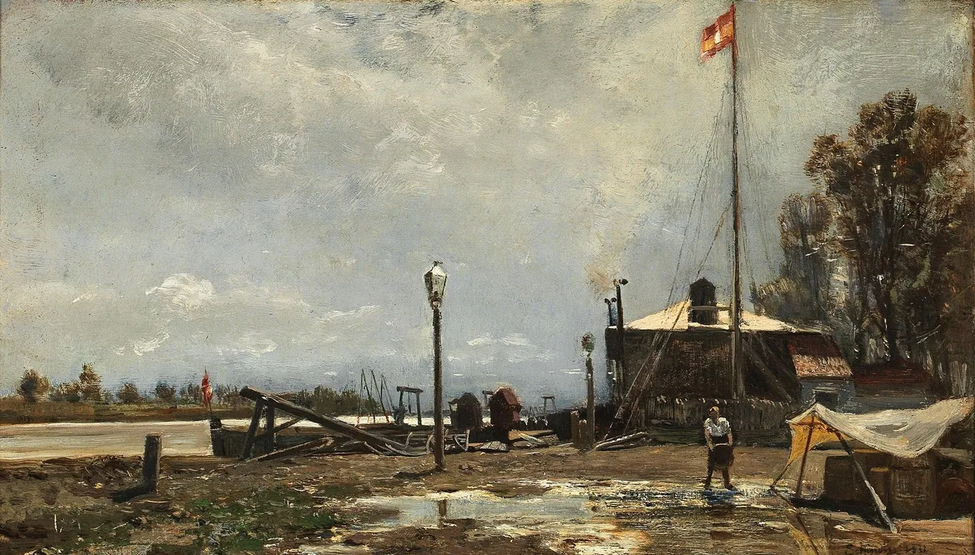 Steamboat Station On The Danube Near Kaisermuhlen