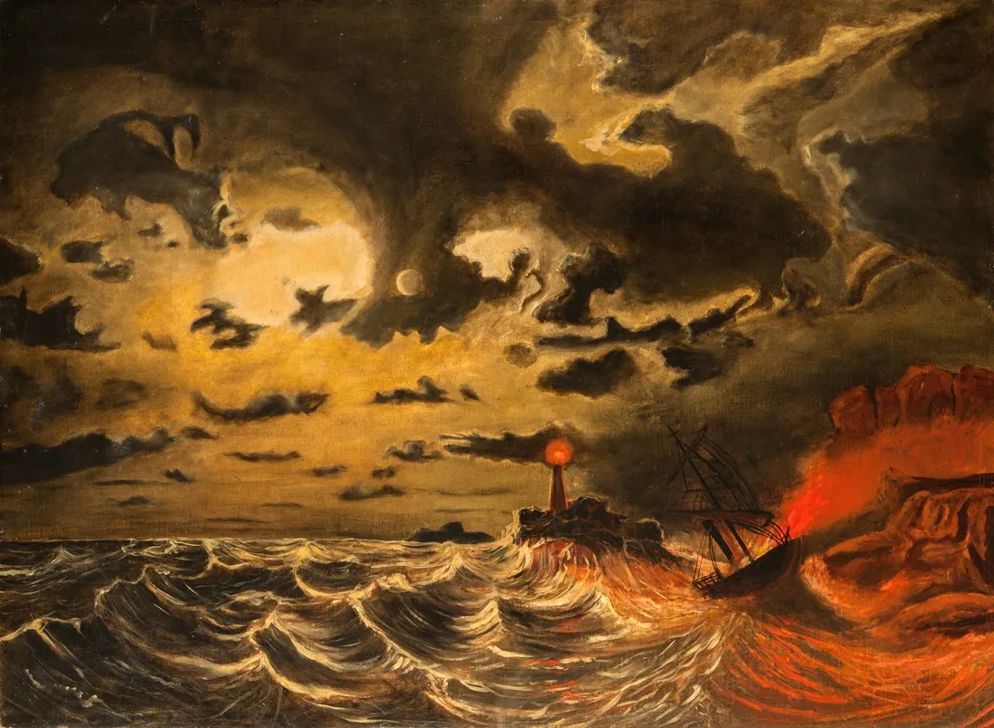 Steamer In Flames