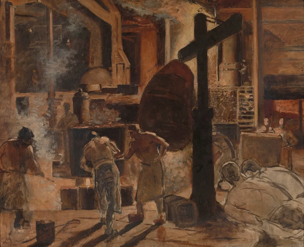 Steelworks Wall Art by Constantin Meunier - High-Resolution Digital Print