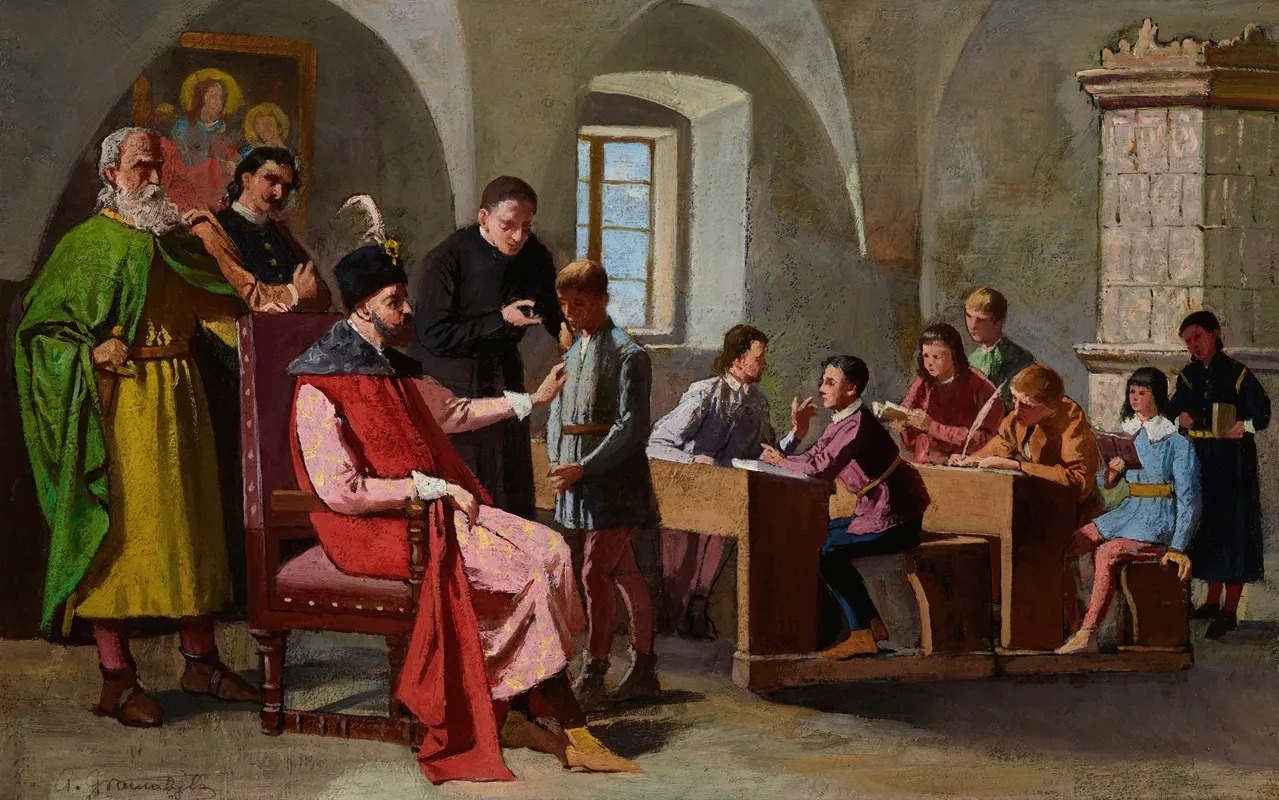 Stefan Batory Among Schoolboys