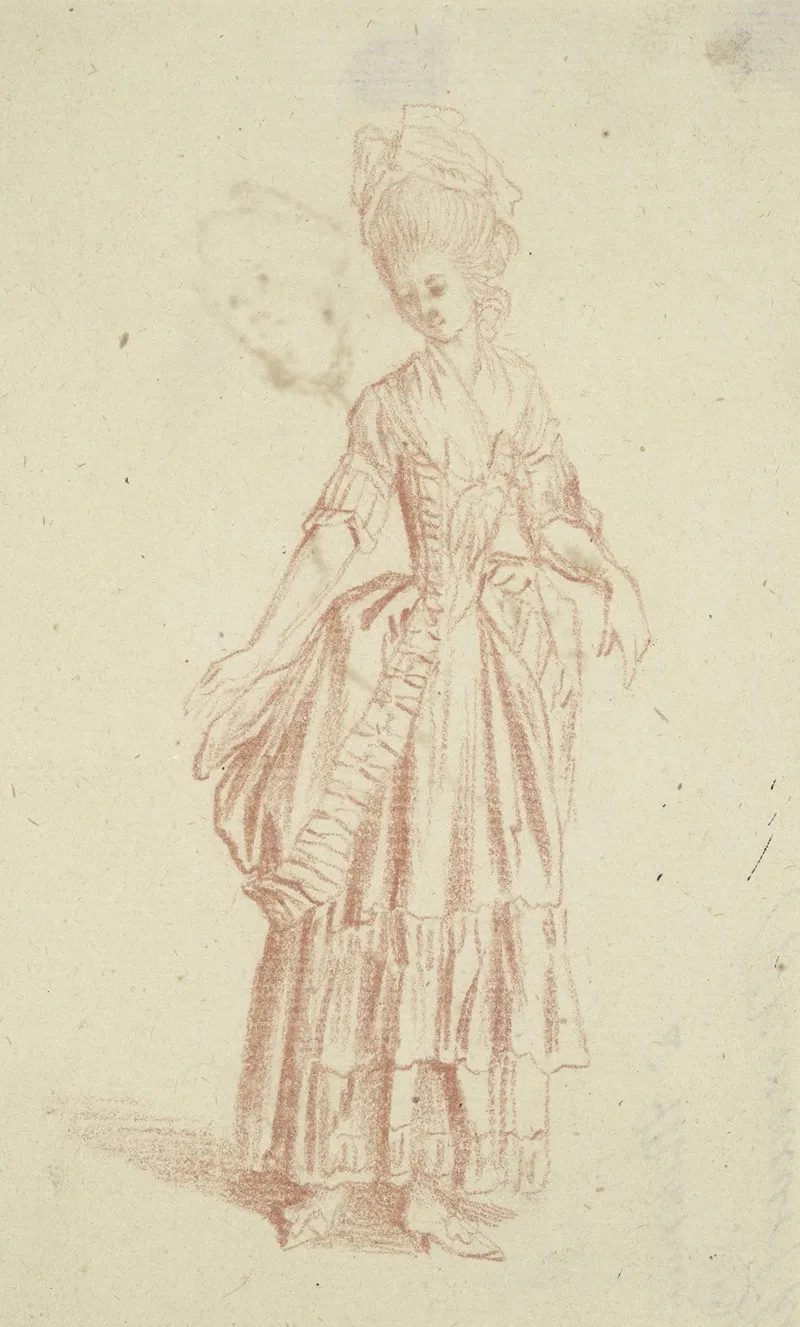 Stehende Dame Von Vorne Gesehen