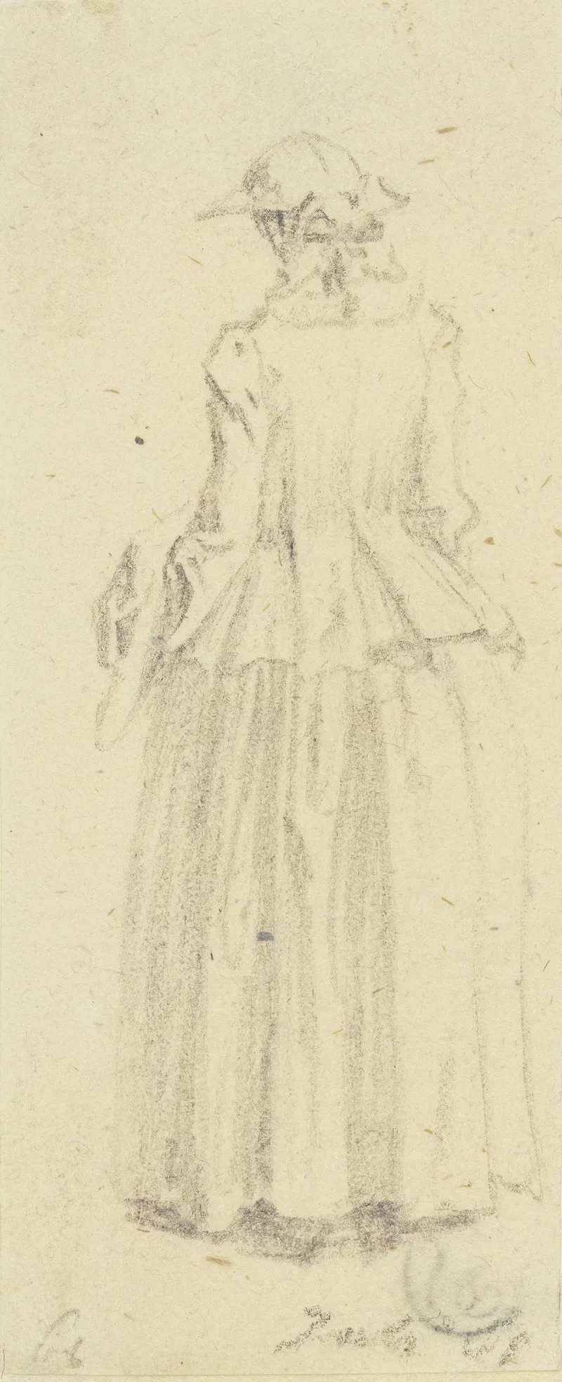 Stehende Frau In Ruckenansicht