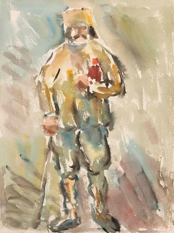Stehender Bauer