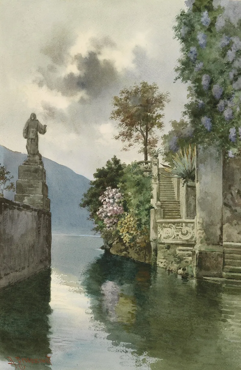 Steintreppe Zum Seeufer Wall Art by Alberto Prosdocimi - High-Resolution Digital Print