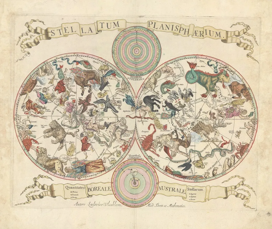 Stellatum Planisphaerium Wall Art by Louis Vlasblom - High-Resolution Digital Print