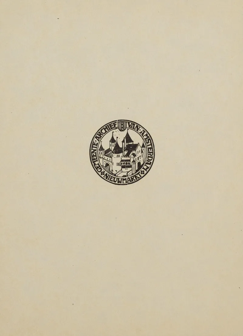 Stempel Voor Het Gemeente Archief Van Amsterdam Wall Art by Karel de Bazel - High-Resolution Digital Print