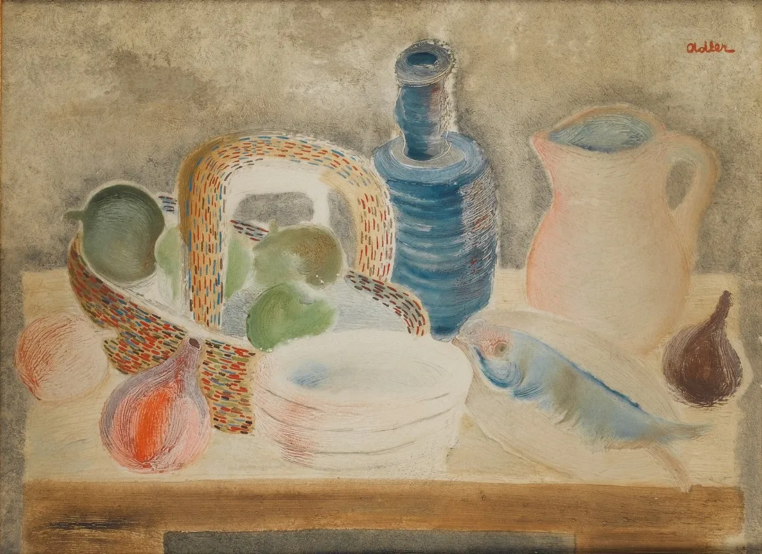 Still Life 13 Wall Art by Jankel Adler - High-Resolution Digital Print