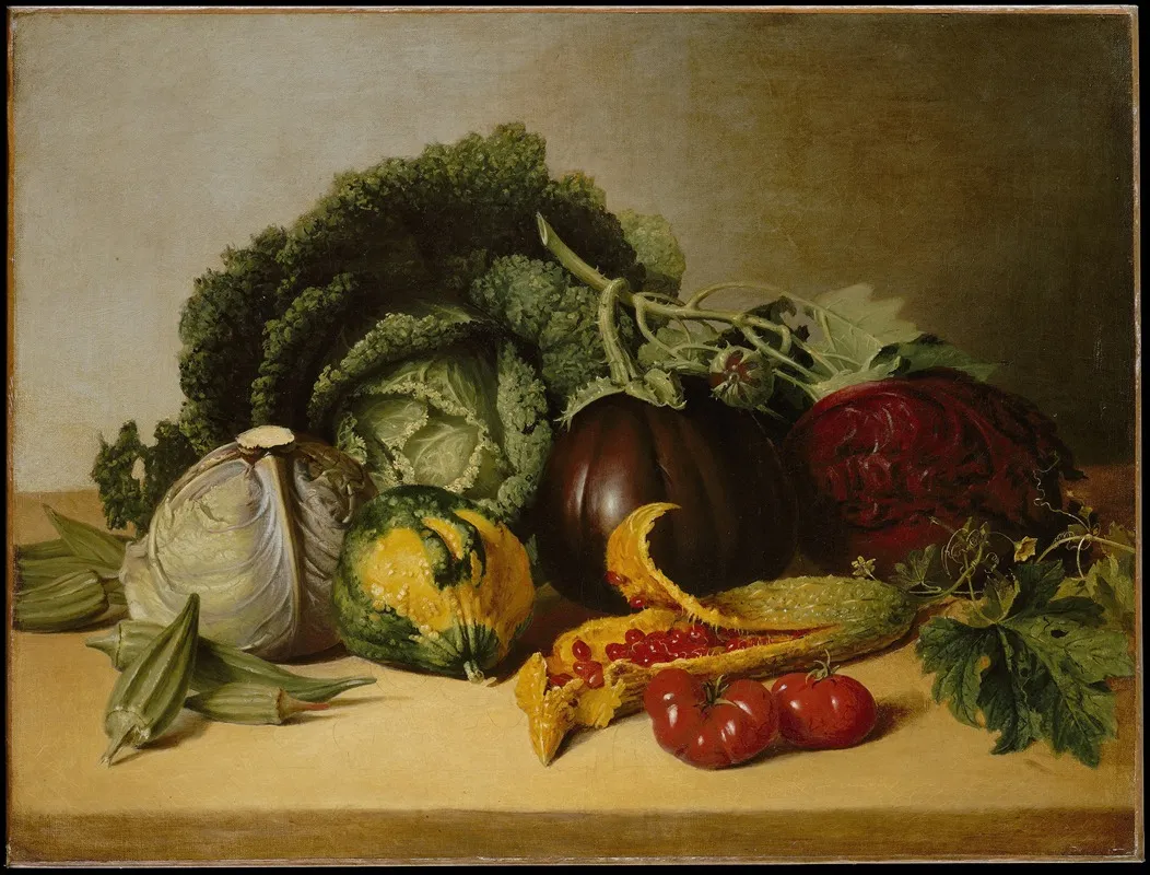 Still Life Balsam Apple And Vegetables