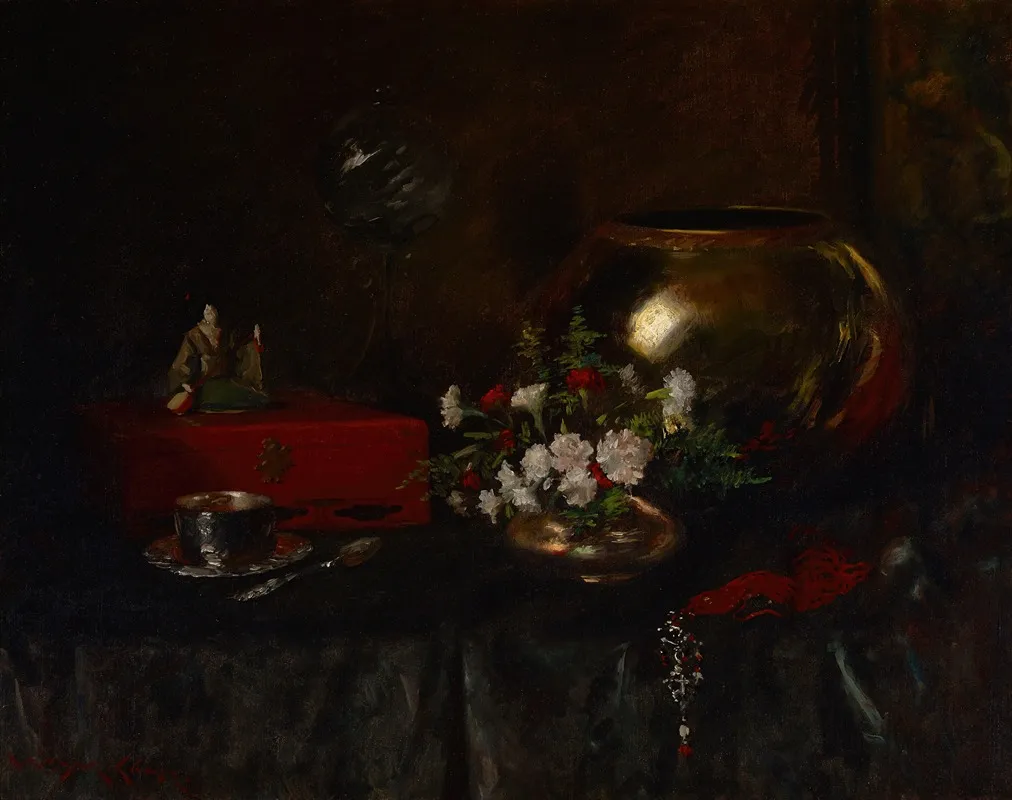 Still Life Brass Bowl Wall Art by William Merritt Chase - High-Resolution Digital Print