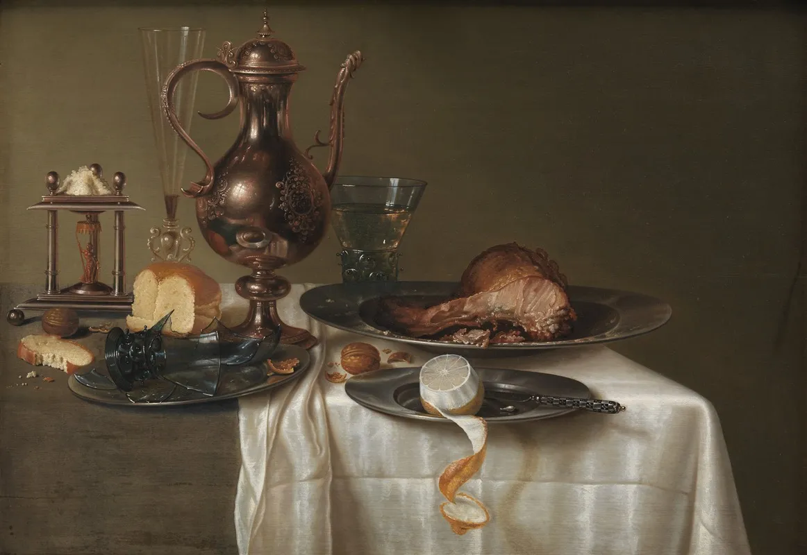Still Life Breakfast Piece Wall Art by Maerten Boelema De Stomme - High-Resolution Digital Print