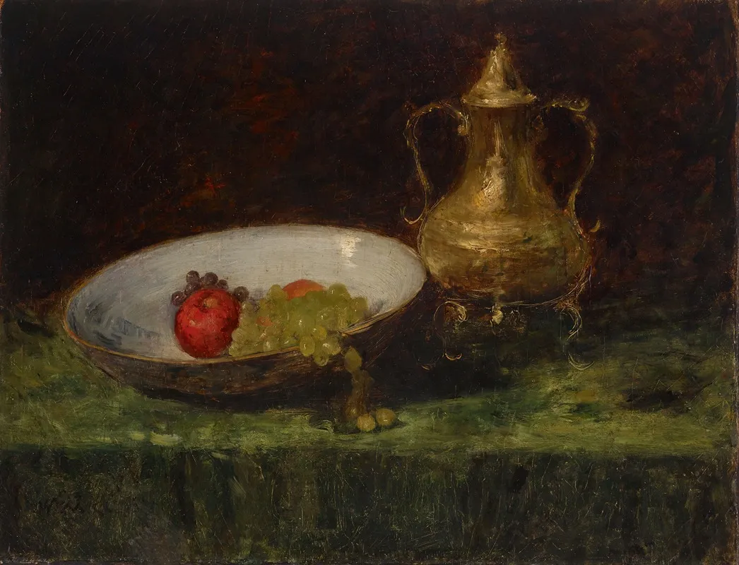 Still Life Fruit And Copper Pot Wall Art by William Merritt Chase - High-Resolution Digital Print