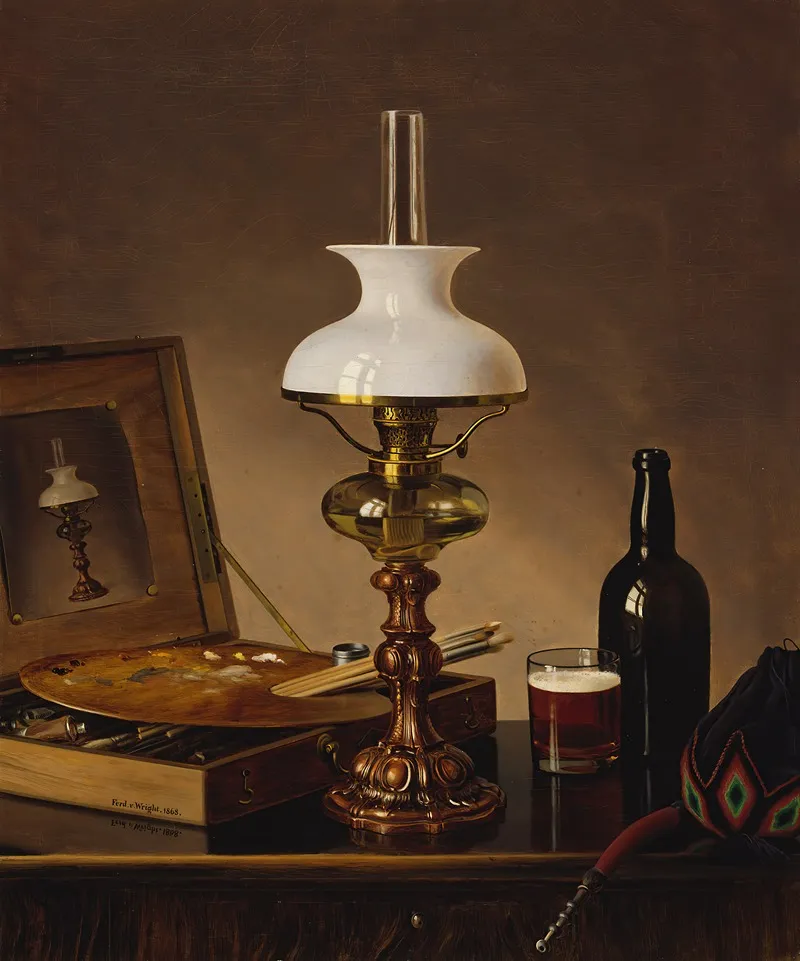 Still Life In The Atelier Wall Art by Ferdinand von Wright - High-Resolution Digital Print