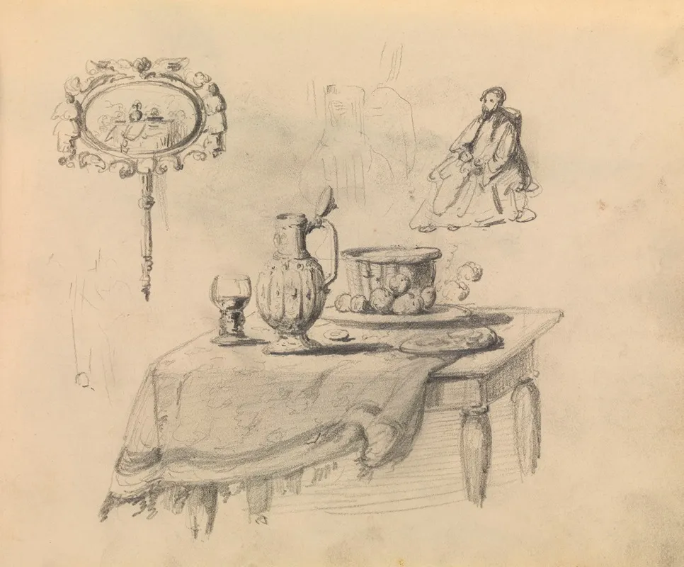 Still Life Mirror Seated Figure
