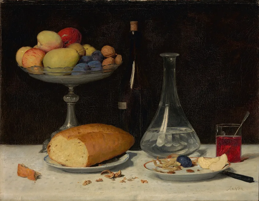 Still Life Moderateness Wall Art by Albert Anker - High-Resolution Digital Print