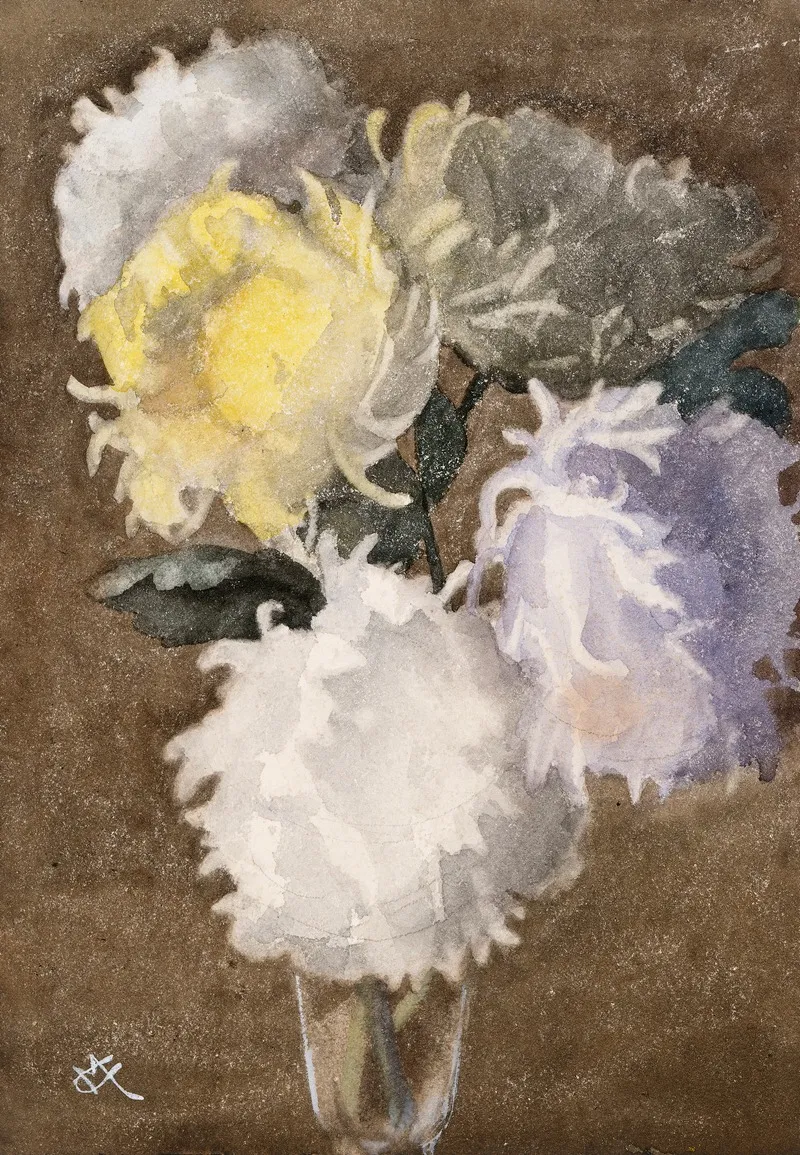 Still Life Of Chrysanthemums 2