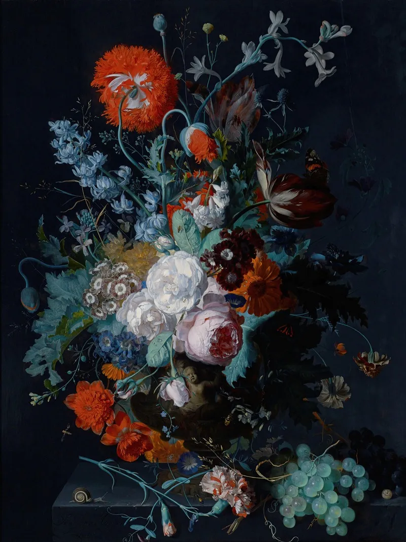 Still Life Of Flowers And Fruit 2