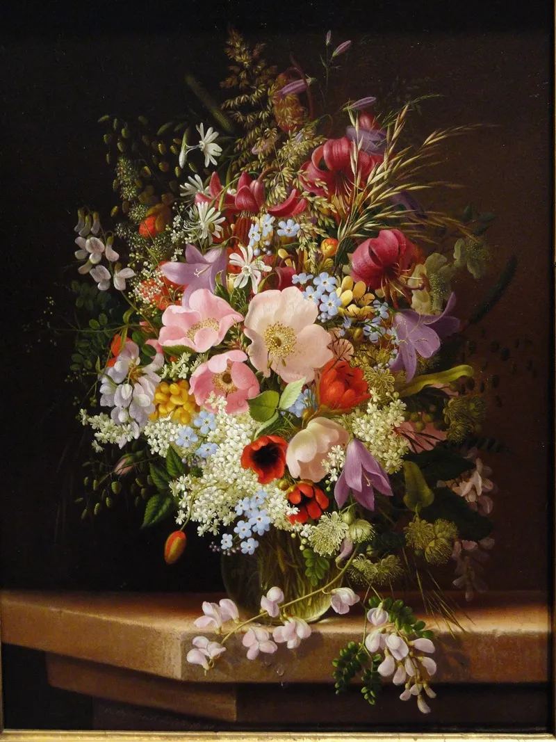 Still Life Of Flowers Wall Art by Adelheid Dietrich - High-Resolution Digital Print