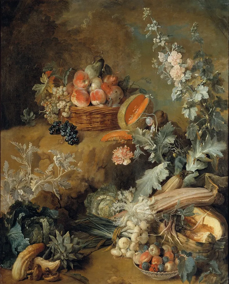 Still Life Of Fruits And Vegetables