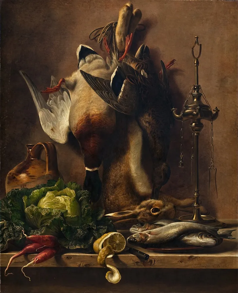 Still Life On A Kitchen Tabletop Wall Art by Johan Laurentz Jensen - High-Resolution Digital Print