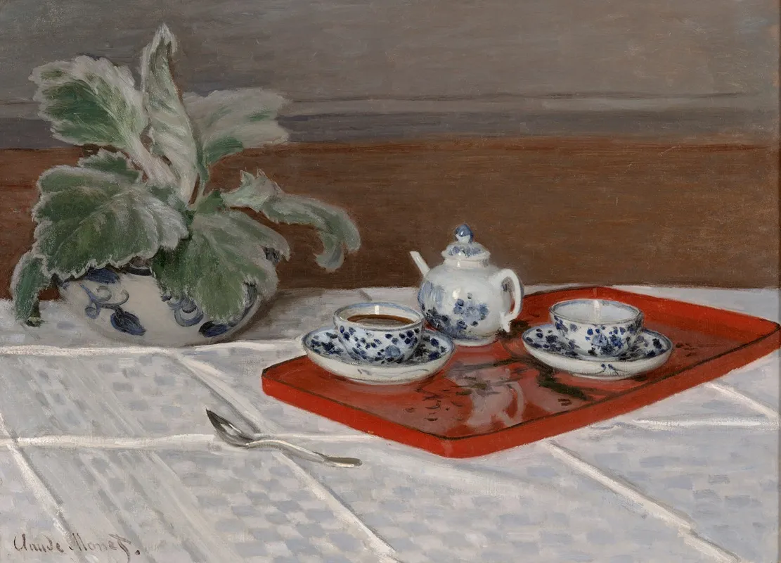 Still Life Tea Service Wall Art by Claude Monet - High-Resolution Digital Print