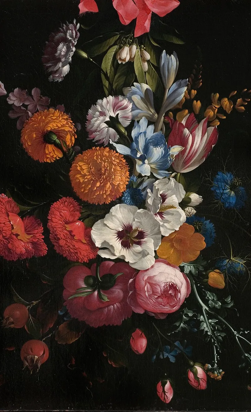 Still Life With A Bouquet Of Flowers Wall Art by Johan Johnsen - High-Resolution Digital Print