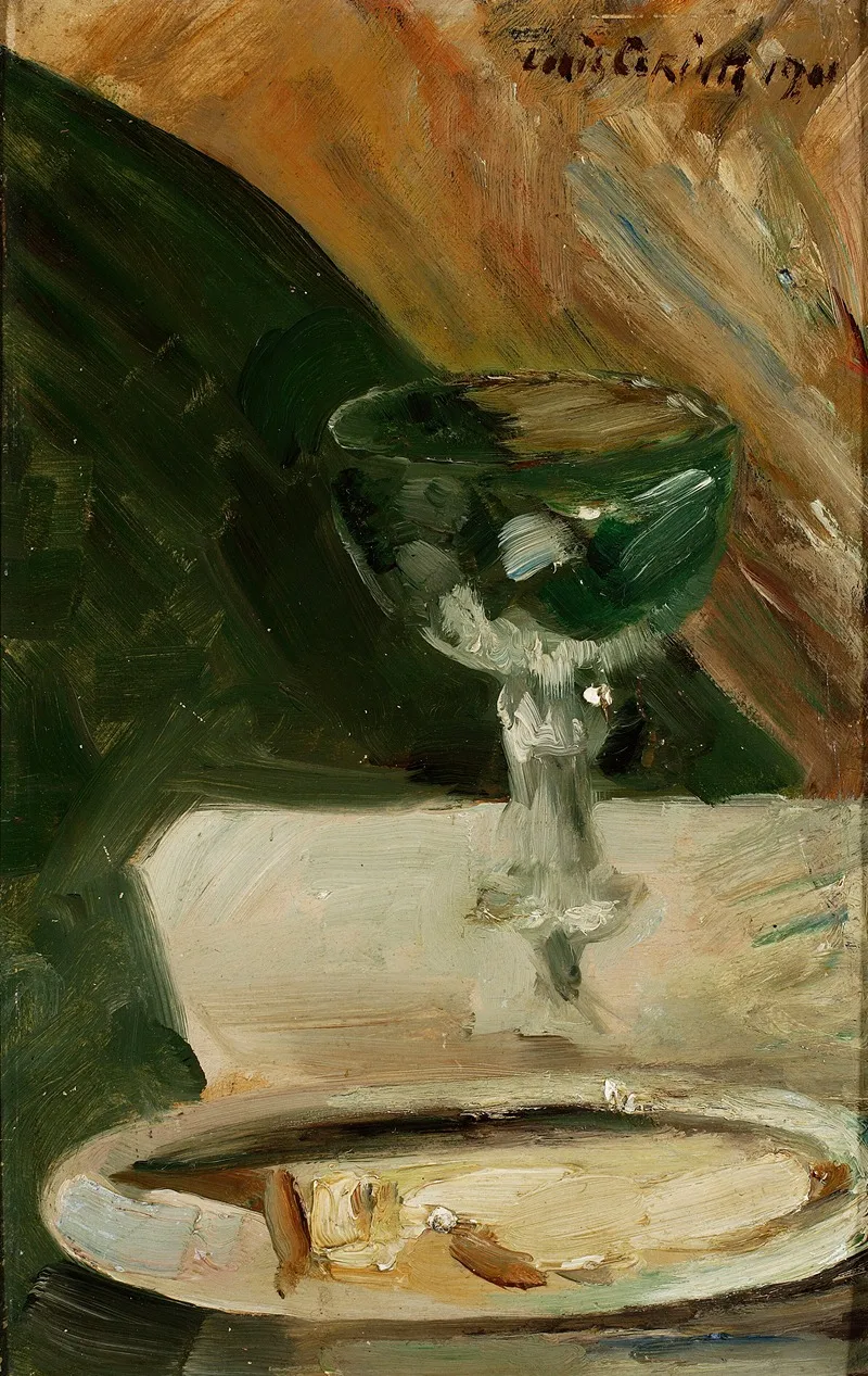 Still Life With A Chalice And A Plate Wall Art by Lovis Corinth - High-Resolution Digital Print
