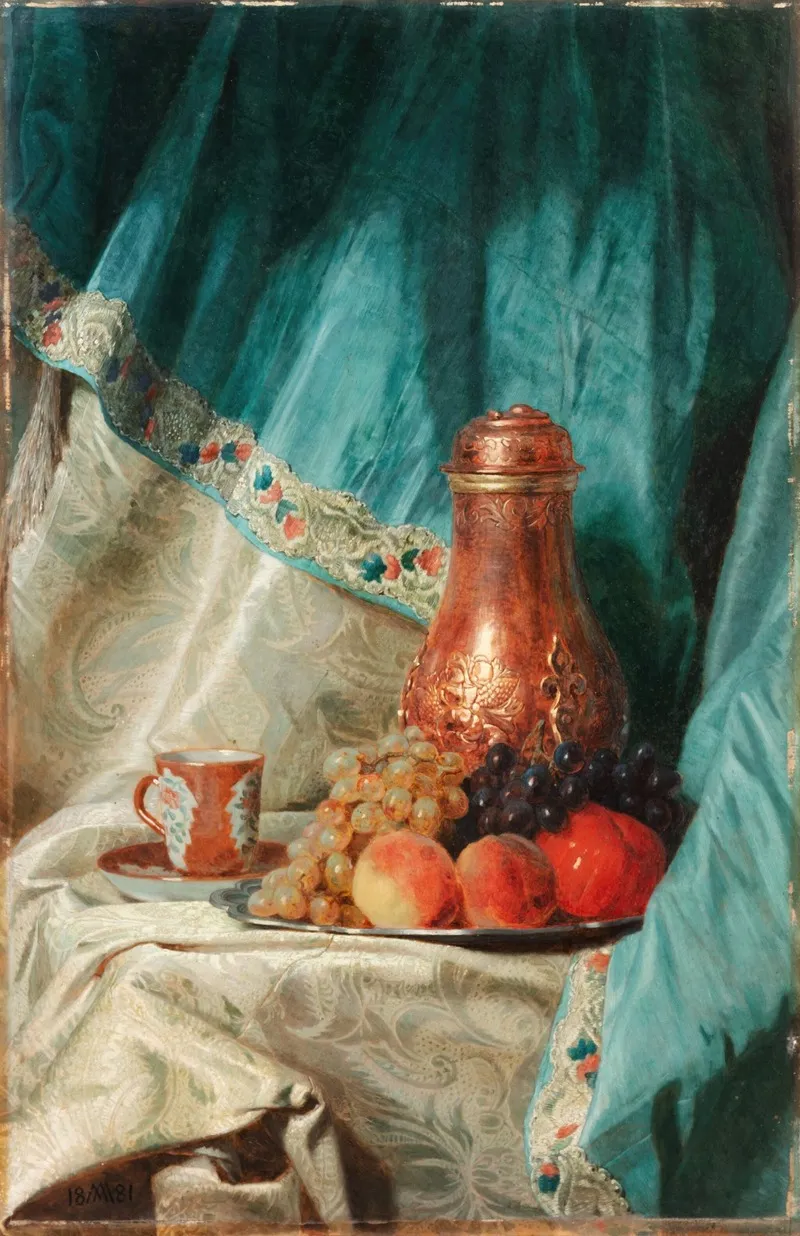 Still Life With A Chocolatier Wall Art by Andrzej Jerzy Mniszech - High-Resolution Digital Print