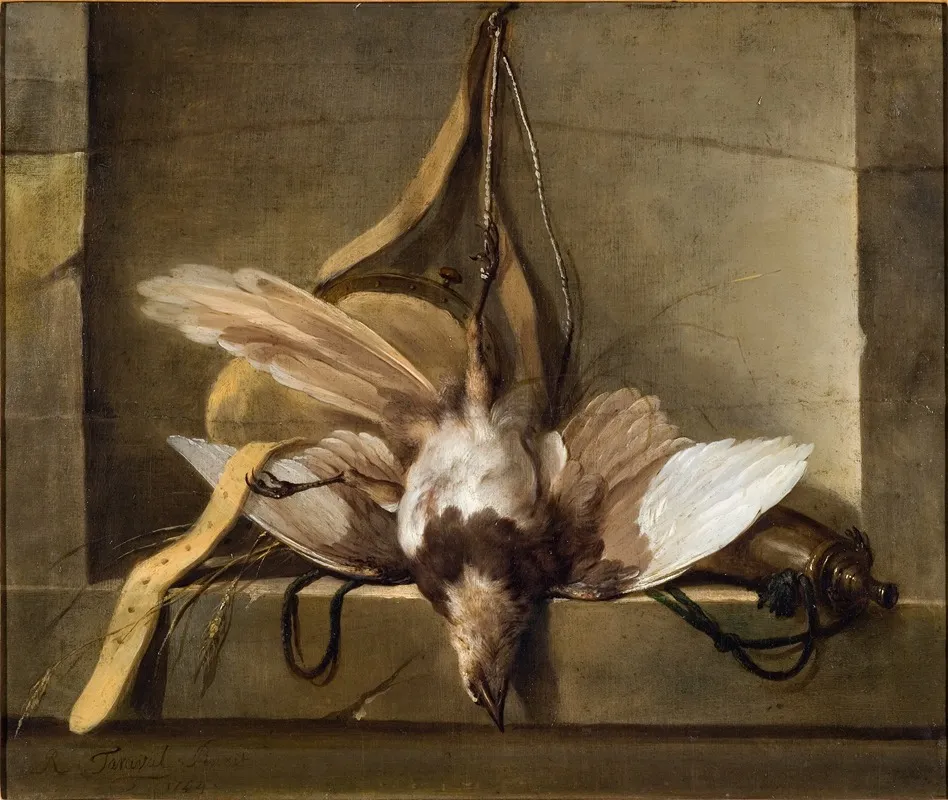 Still Life With A Dead Bird And Hunting Gear
