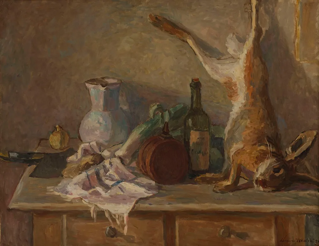 Still Life With A Hare 3 Wall Art by Leonard Pękalski - High-Resolution Digital Print