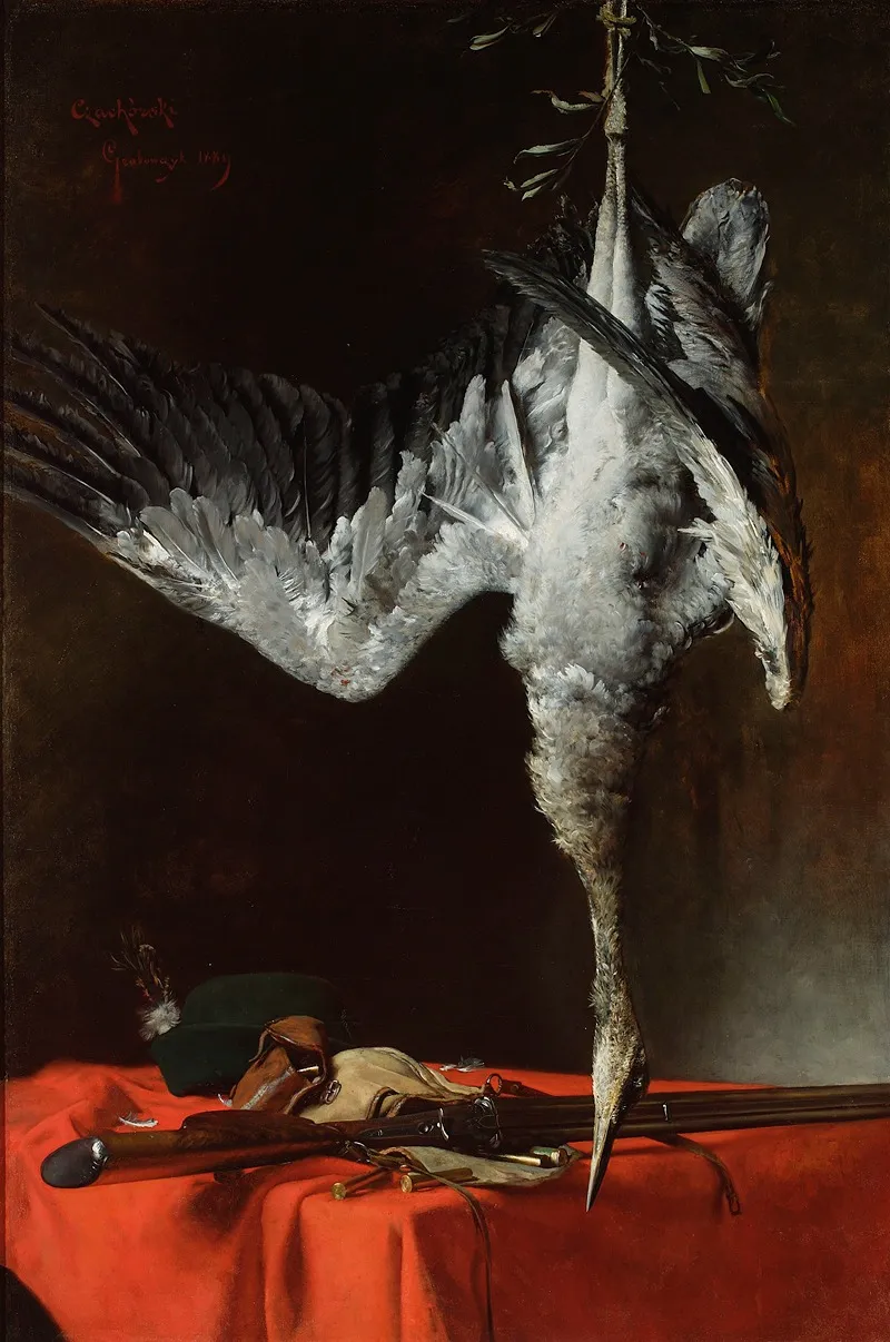 Still Life With A Heron Wall Art by Władysław Czachórski - High-Resolution Digital Print