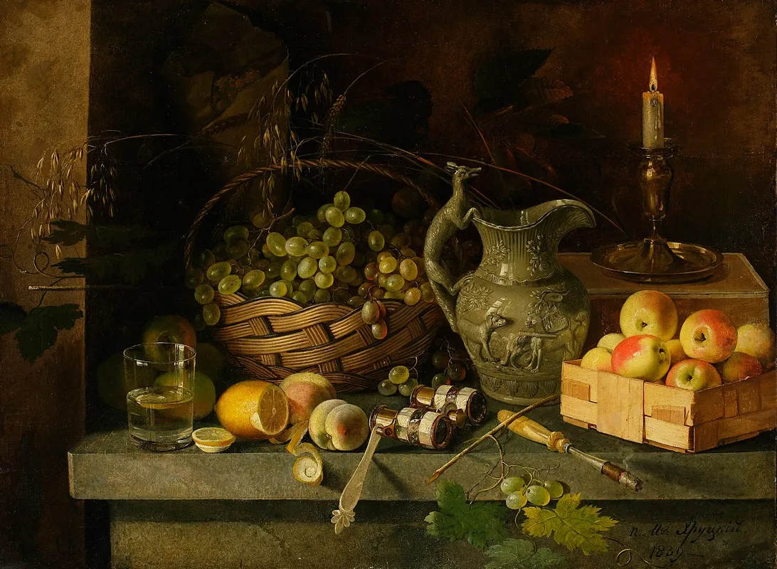 Still Life With A Lorgnette Wall Art by Jan Chrucki - High-Resolution Digital Print