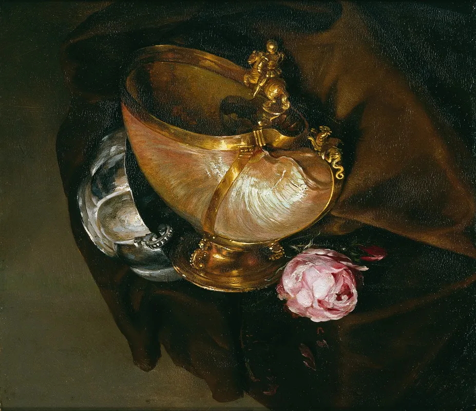 Still Life With A Nautilus Goblet Wall Art by Osias Beert the Elder - High-Resolution Digital Print