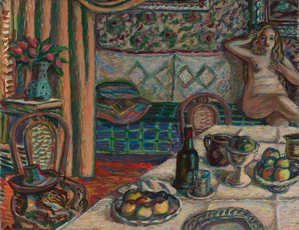 Still Life With A Nude Wall Art by Abraham Hirsz Frydman - High-Resolution Digital Print