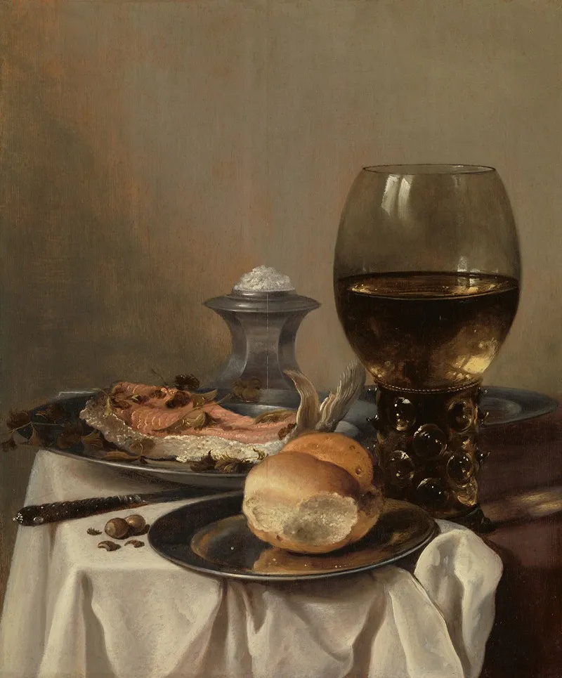Still Life With A Salt Wall Art by Pieter Claesz - High-Resolution Digital Print