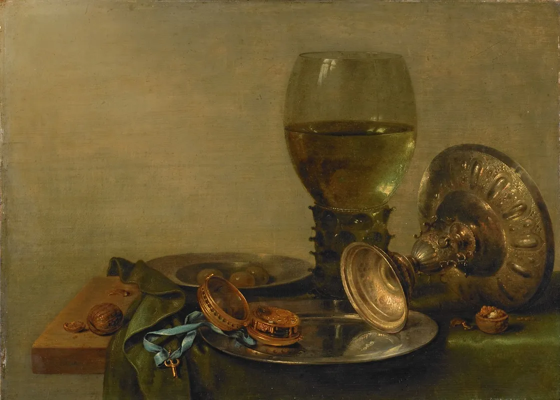 Still Life With A Silver Tazza Wall Art by Willem Claesz Heda - High-Resolution Digital Print