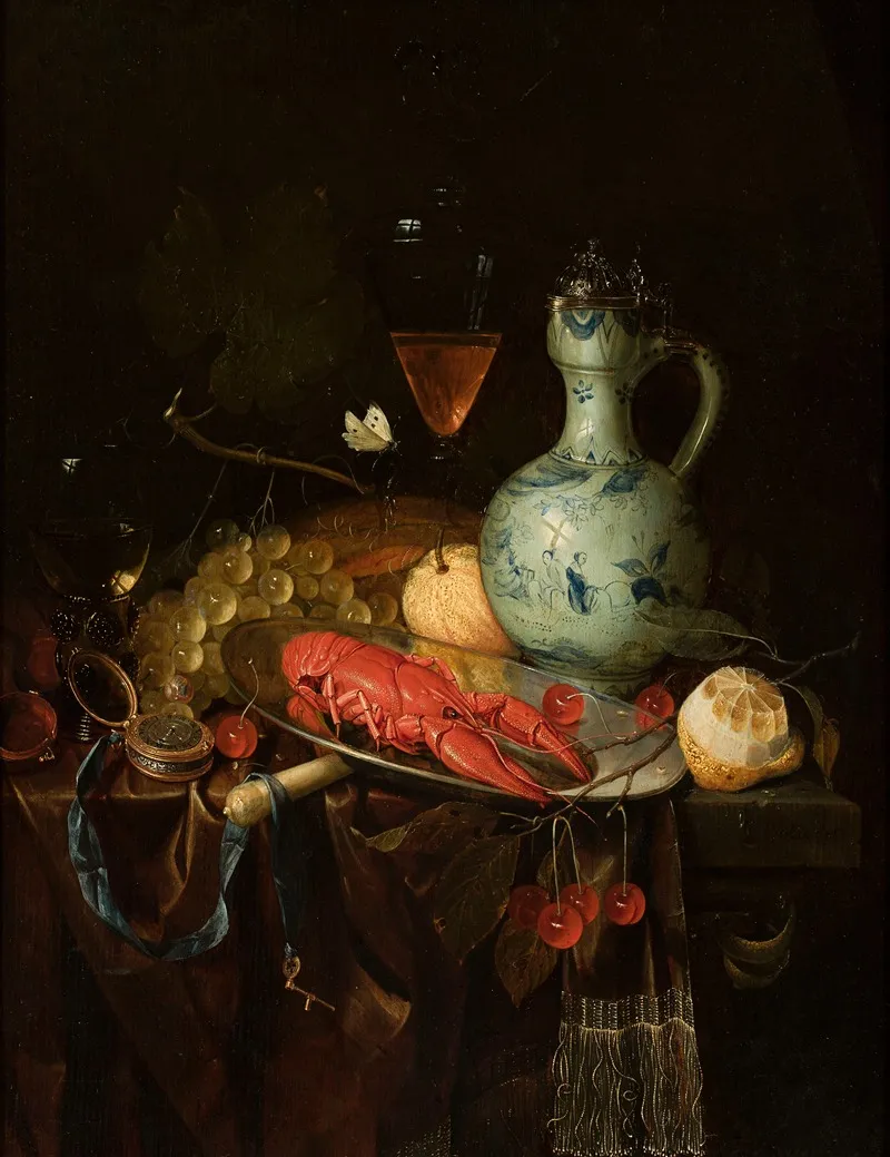 Still Life With A Watch Wall Art by Nicolaes van Gelder - High-Resolution Digital Print