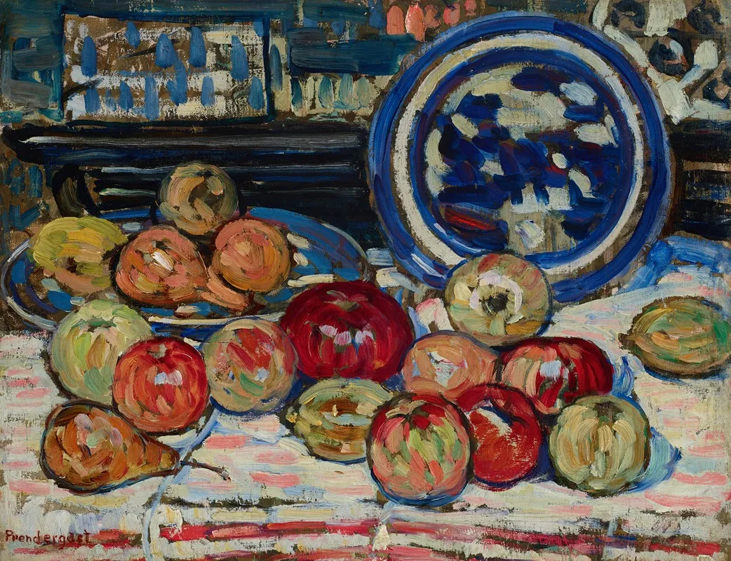 Still Life With Apples 20 Wall Art by Maurice Prendergast - High-Resolution Digital Print