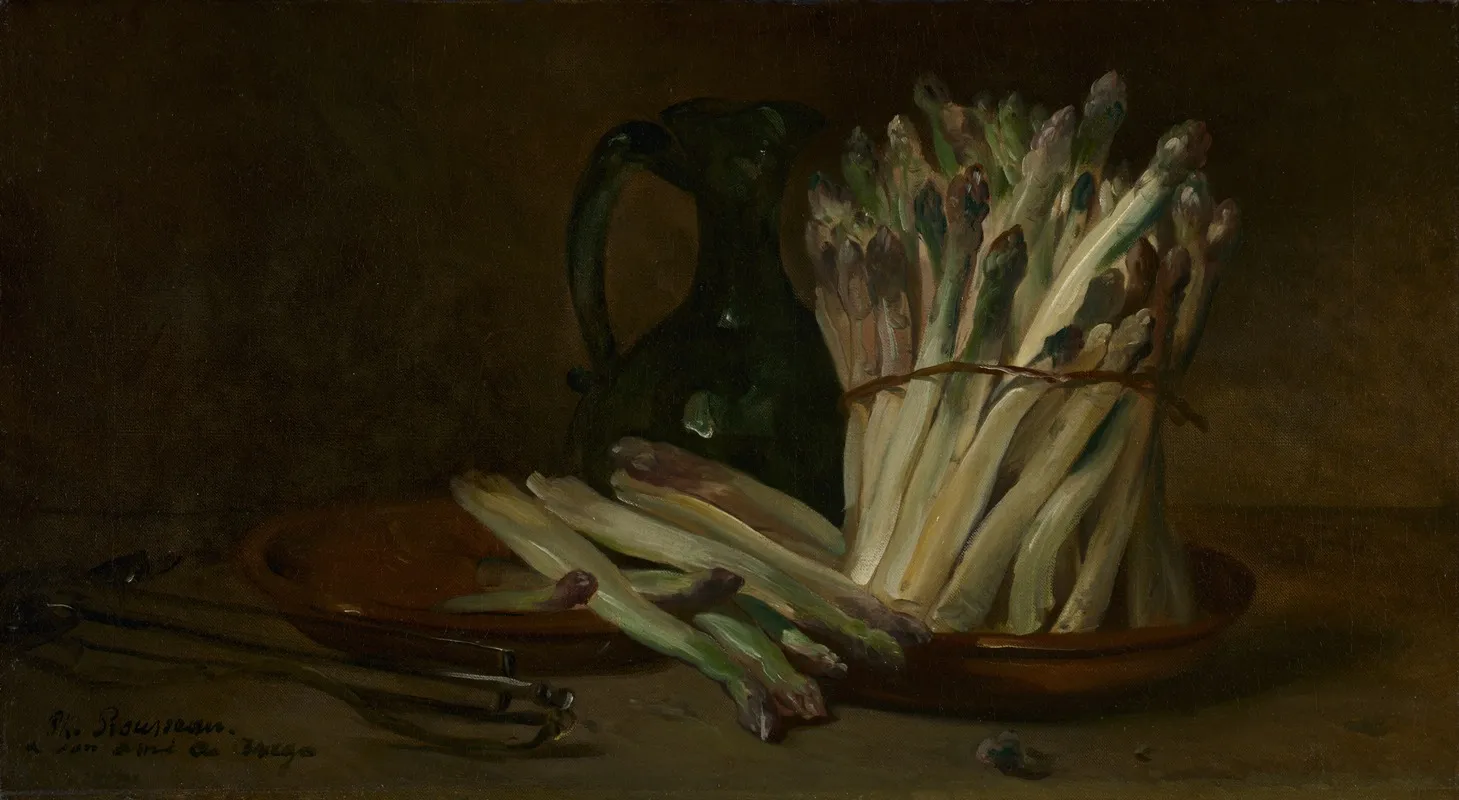 Still Life With Asparagus 3 Wall Art by Philippe Rousseau - High-Resolution Digital Print